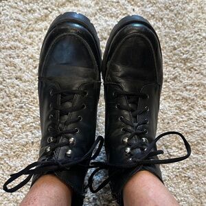 Black Leather Men's Boots